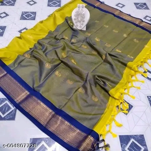 Lime_Sico_Silk_Paithani_Zari_Border_Saree_For_Women