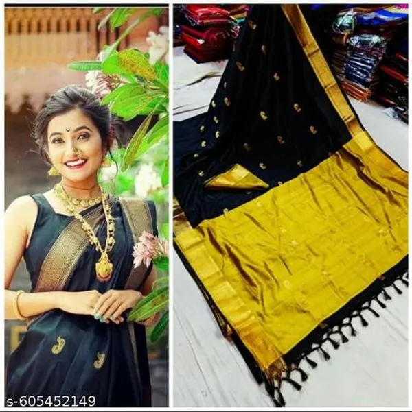 Black_Sico_Silk_Paithani_Zari_Border_Saree_For_Women