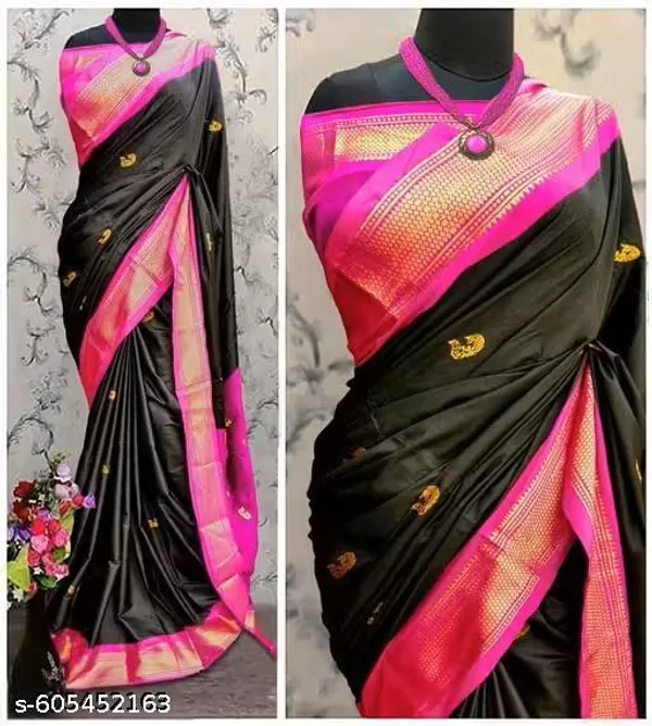 Black_Sico_Silk_Paithani_Zari_Border_Saree_For_Women