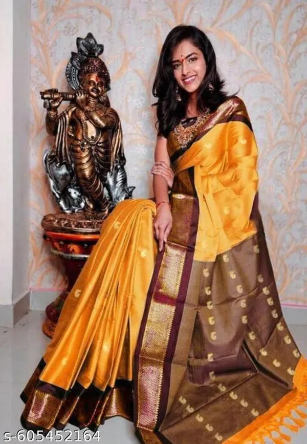 Yellow_Sico_Silk_Paithani_Zari_Border_Saree_For_Women