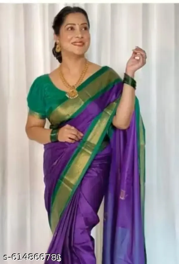 Purple_Sico_Silk_Paithani_Zari_Peacock_Boota_Saree_For_Women