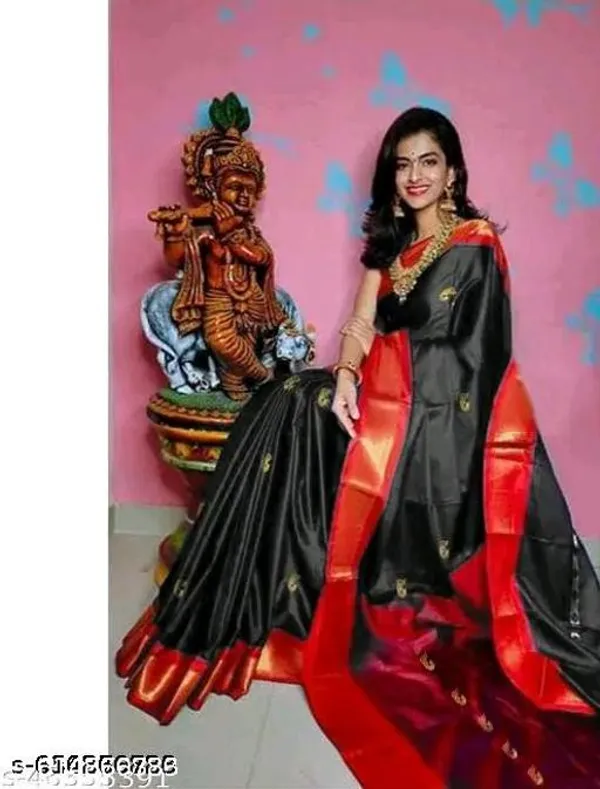 Black_Sico_Silk_Paithani_Zari_Peacock_Boota_Saree_For_Women