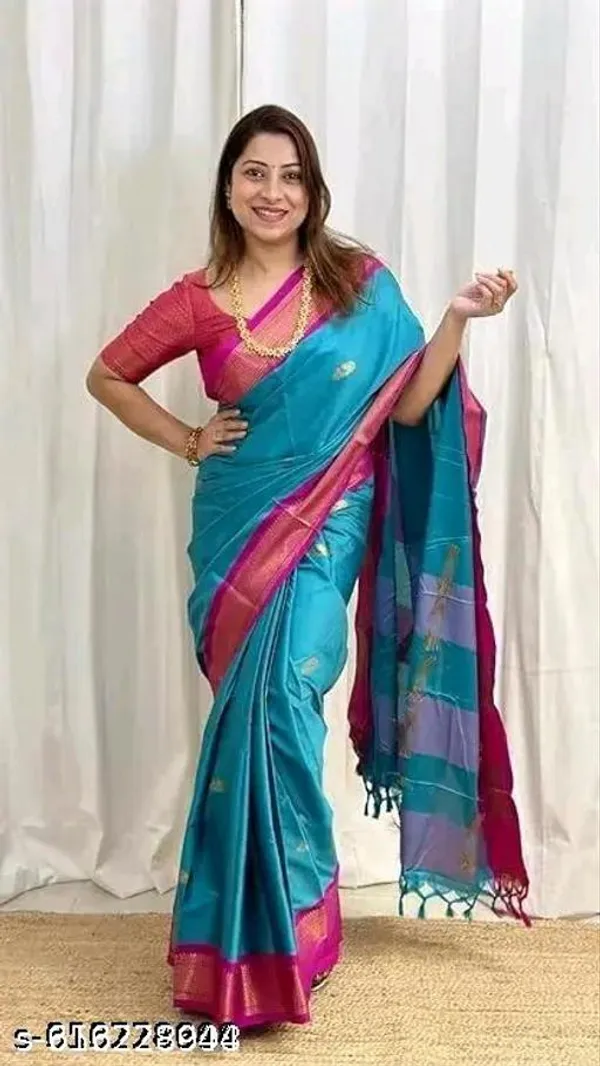 Sky_Blue_Sico_Silk_Paithani_Temple_Border_Saree_For_Women