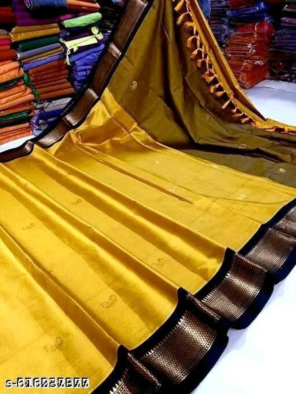 Yellow_Sico_Silk_Paithani_Saree_For_Women
