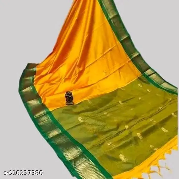 Yellow_Sico_Silk_Paithani_Saree_For_Women