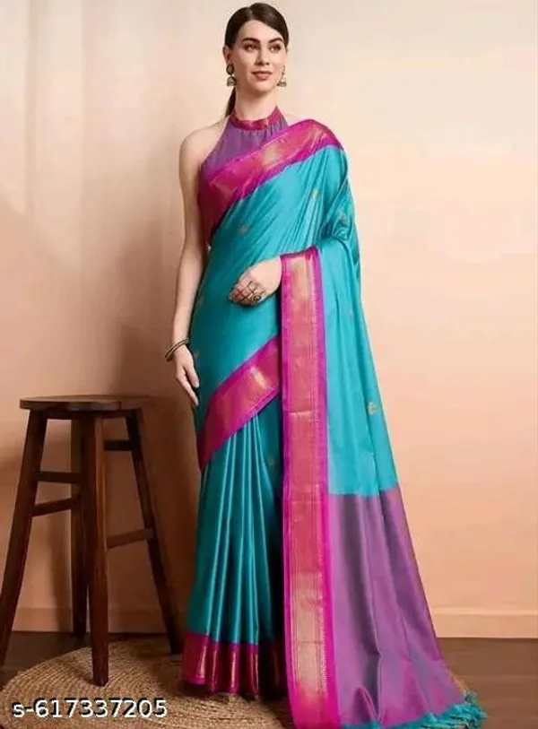 Sky_Blue_Sico_Silk_Paithani_Saree_For_Women