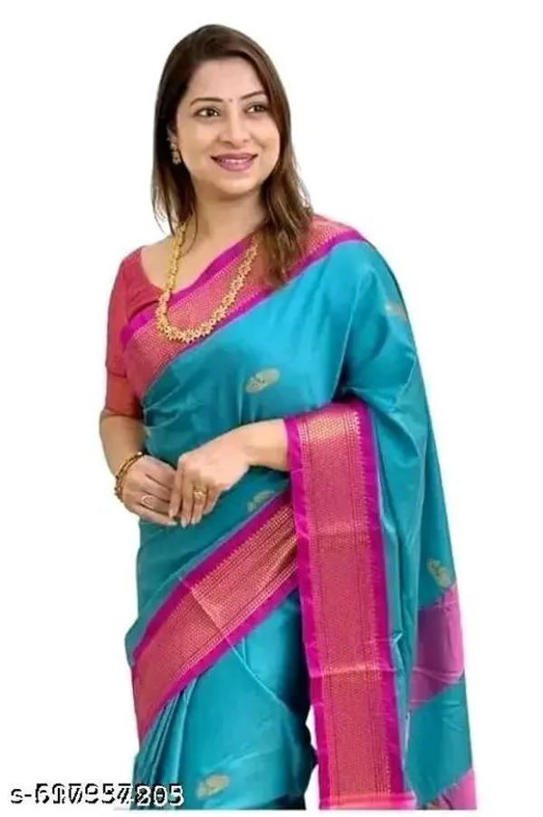 Sky_Blue_Sico_Silk_Paithani_Saree_For_Women