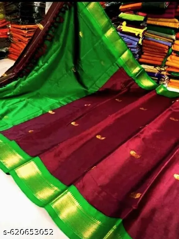 Maroon_Sico_Silk_Paithani_Traditional_Woven_Saree_For_Women
