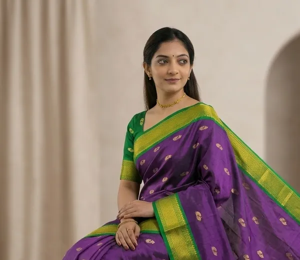 Purple_Sico_Silk_Paithani_Zari_Border_Saree_For_Women