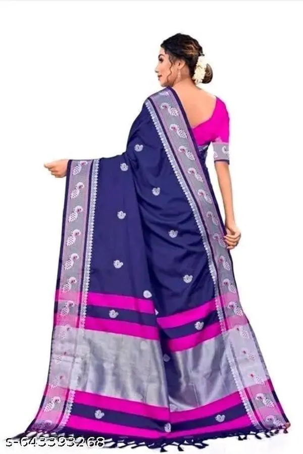 Blue_Sico_Silk_Mor_Motif_Party_Wear_Saree_For_Women