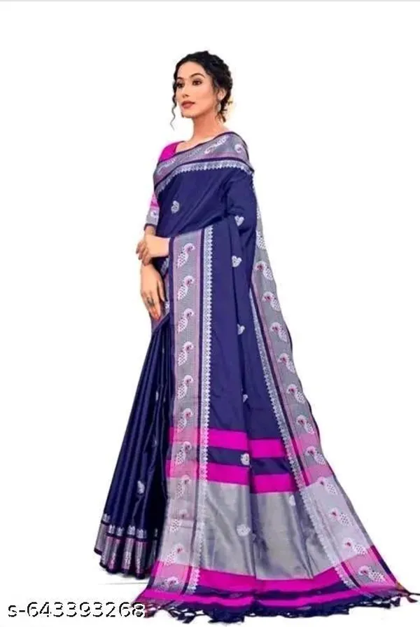 Blue_Sico_Silk_Mor_Motif_Party_Wear_Saree_For_Women
