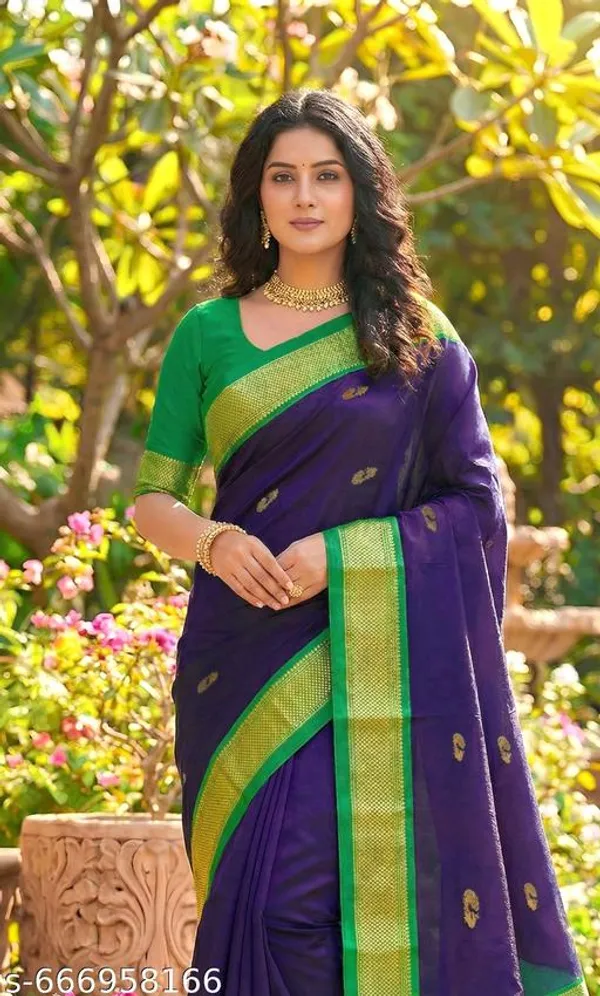 Purple_Sico_Silk_Paithani_Zari_Border_Saree_For_Women