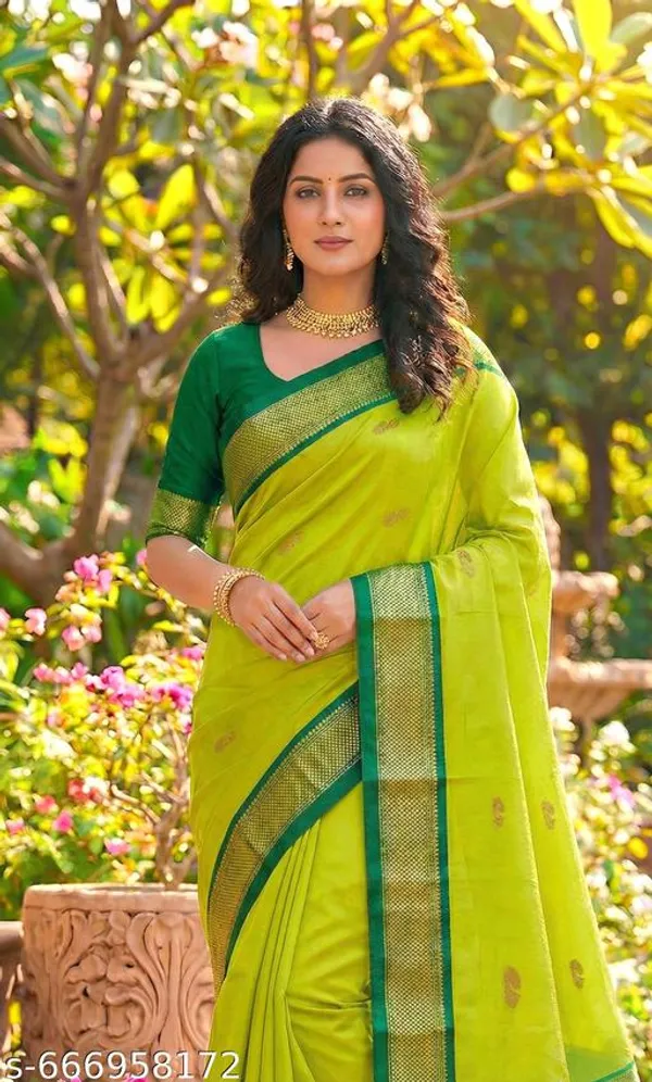 Lime_Sico_Silk_Paithani_Zari_Woven_Saree_For_Women