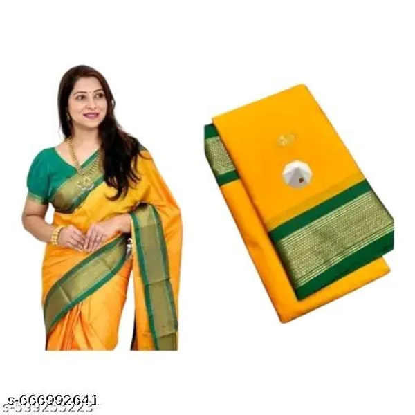 Yellow_Sico_Silk_Paithani_Zari_Woven_Saree_For_Women