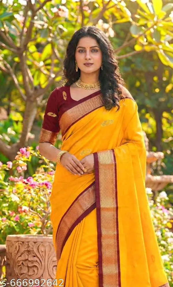 Yellow_Sico_Silk_Paithani_Zari_Pallu_Saree_For_Women
