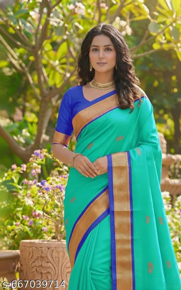 Sky_Blue_Sico_Silk_Paithani_Zari_Woven_Saree_For_Women