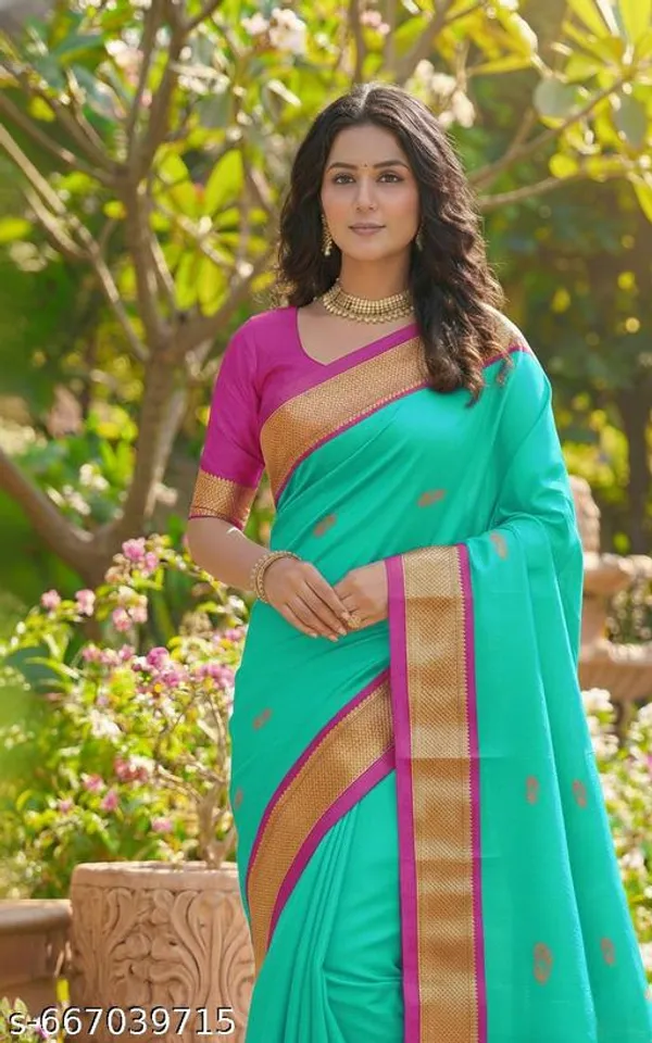 Sky_Blue_Sico_Silk_Paithani_Zari_Border_Saree_For_Women
