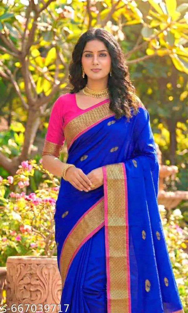 Blue_Sico_Silk_Paithani_Zari_Border_Saree_For_Women