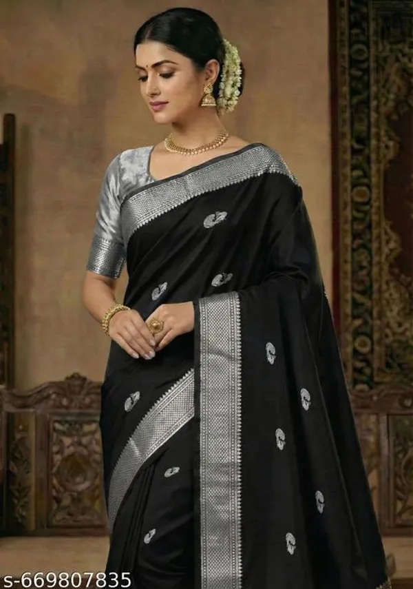 Black_Sico_Silk_Paithani_Zari_Border_Saree_For_Women
