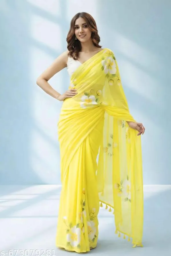 Yellow_Sico_Silk_Floral_Printed_Lightweight_Saree_For_Women