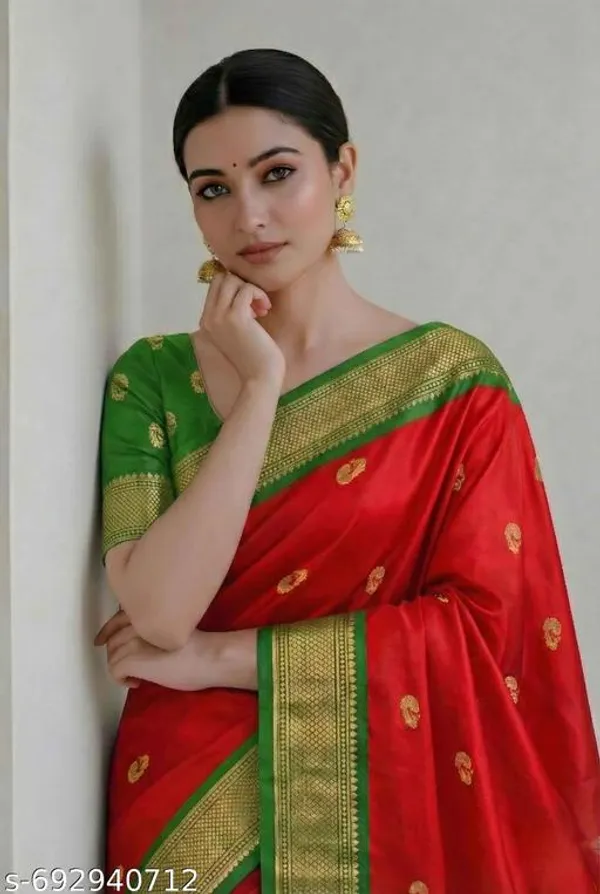 Red_Sico_Silk_Paithani_Zari_Pallu_Saree_For_Women