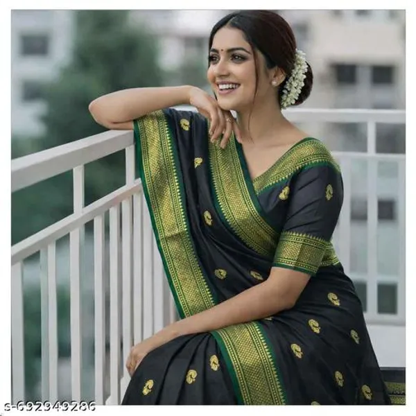 Black_Sico_Silk_Paithani_Woven_Pallu_Saree_For_Women