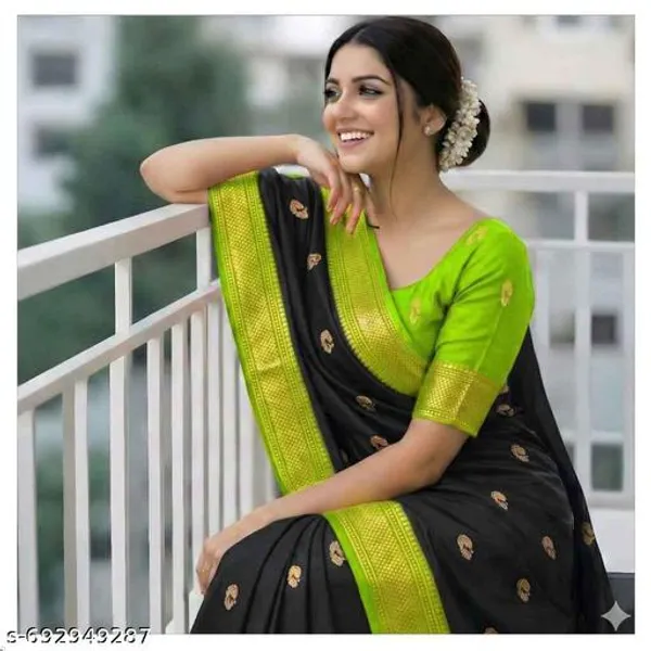 Black_Sico_Silk_Paithani_Traditional_Pallu_Saree_For_Women
