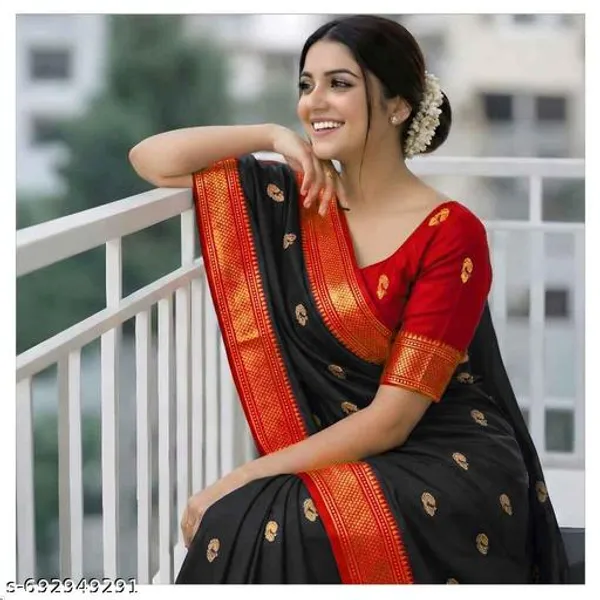 Black_Sico_Silk_Paithani_Zari_Woven_Saree_For_Women