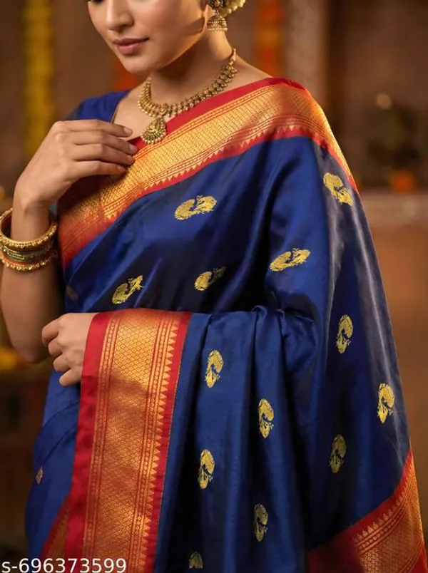 Blue_Sico_Silk_Traditional_Paithani_Saree_For_Women