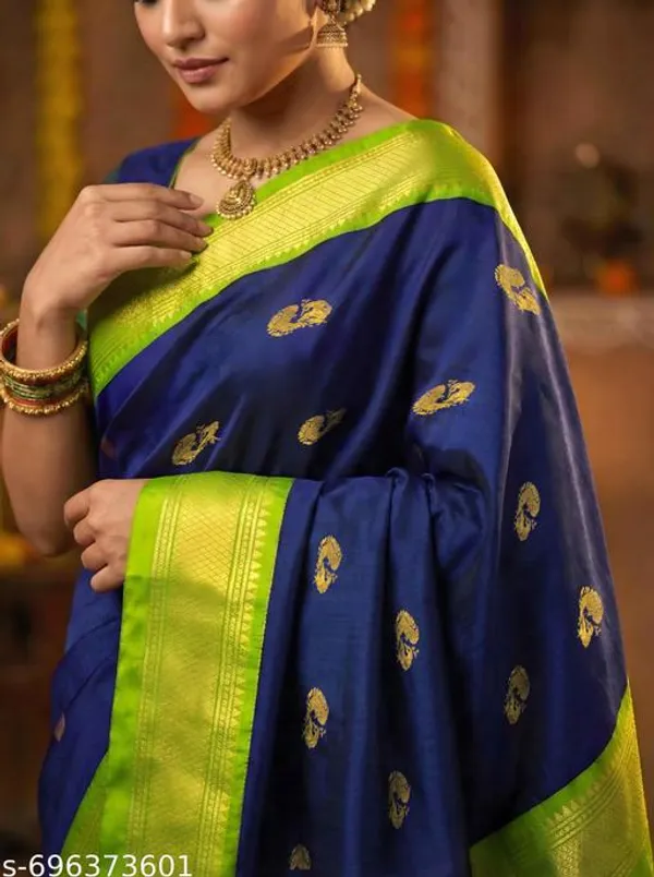 Blue_Sico_Silk_Traditional_Paithani_Saree_For_Women