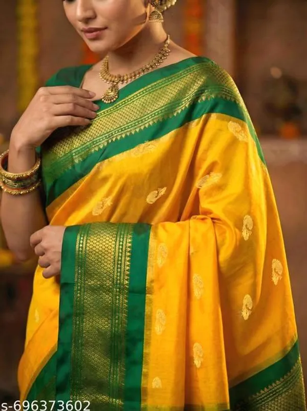 Yellow_Sico_Silk_Paithani_Mango_Motif_Zari_Border_Saree_For_Women