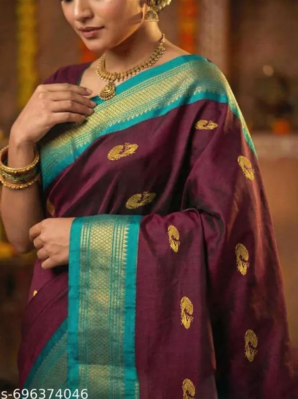 Maroon_Sico_Silk_Paithani_Zari_Border_Saree_For_Women