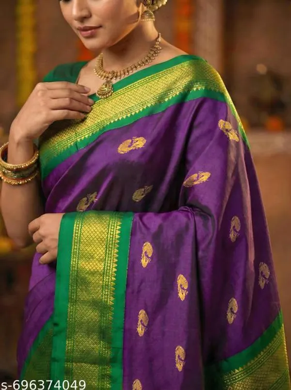 Purple_Sico_Silk_Paithani_Zari_Woven_Saree_For_Women