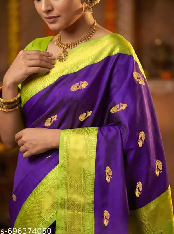 Violet_Sico_Silk_Paithani_Traditional_Pallu_Saree_For_Women