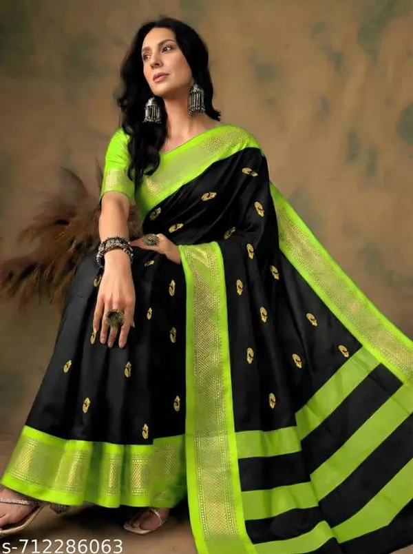 Black_Sico_Silk_Paithani_Zari_Border_Pallu_Saree_For_Women