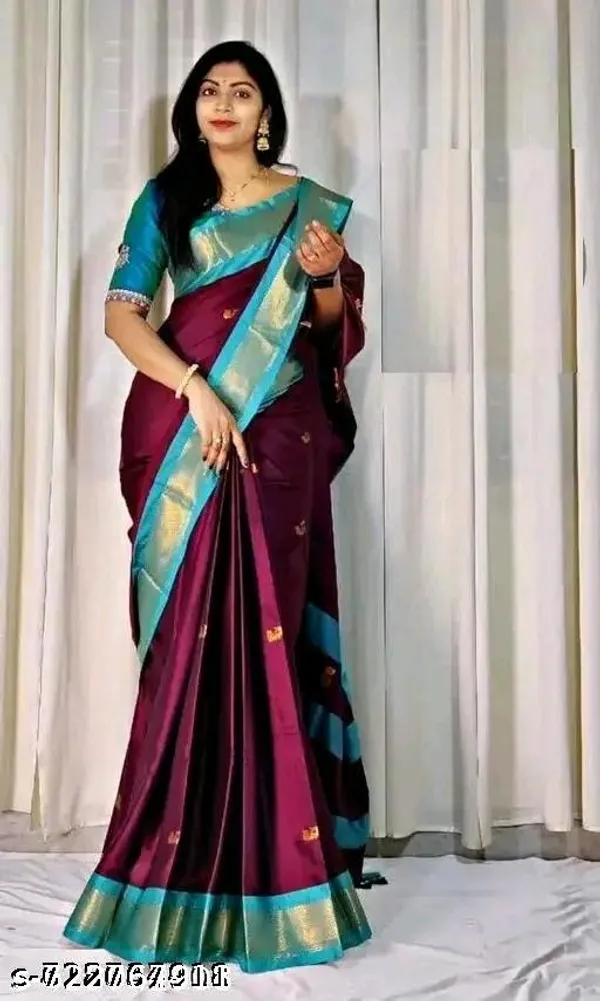 Maroon_Sico_Silk_Paithani_Woven_Zari_Border_Saree_For_Women
