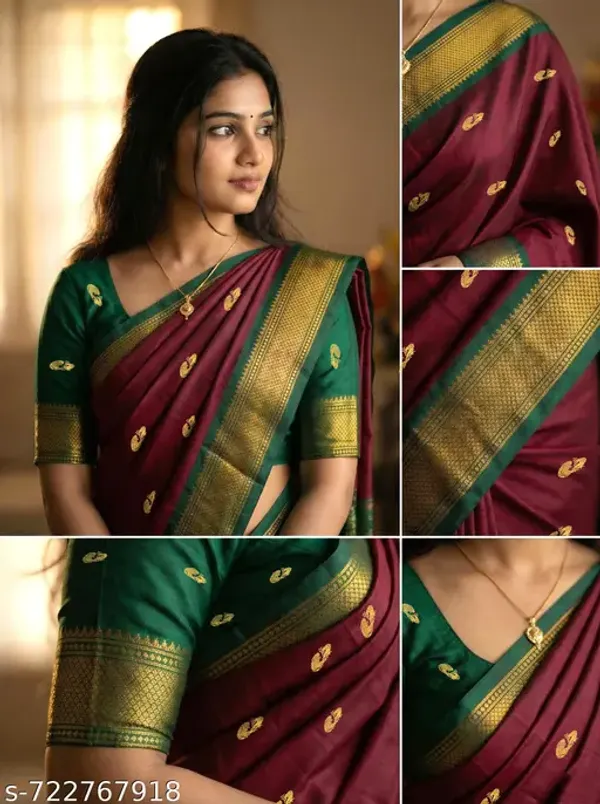 Maroon_Sico_Silk_Paithani_Woven_Border_Designer_Pallu_Saree_For_Women
