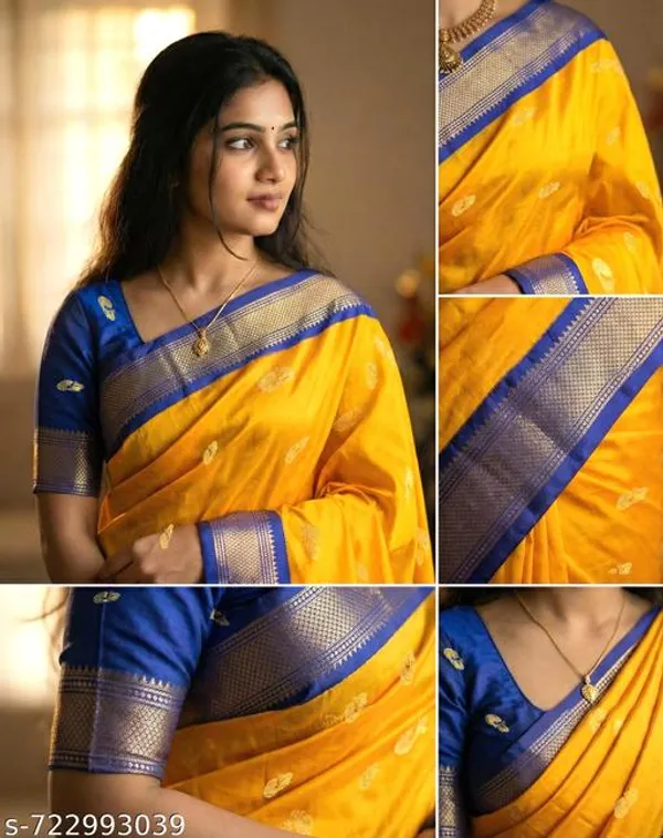 Yellow_Sico_Silk_Paithani_Woven_Border_Designer_Pallu_Saree_For_Women