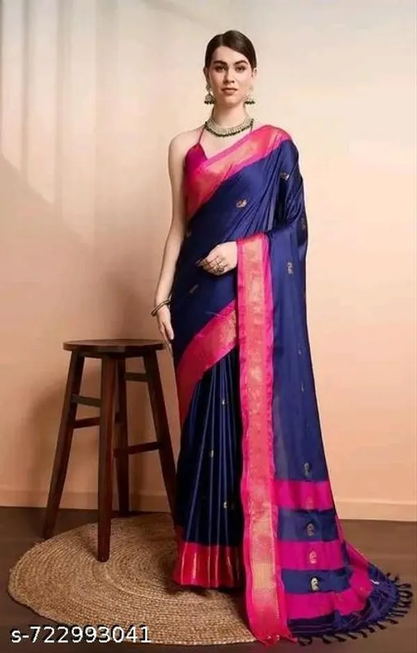 Blue_Sico_Silk_Paithani_Woven_Border_Designer_Pallu_Saree_For_Women