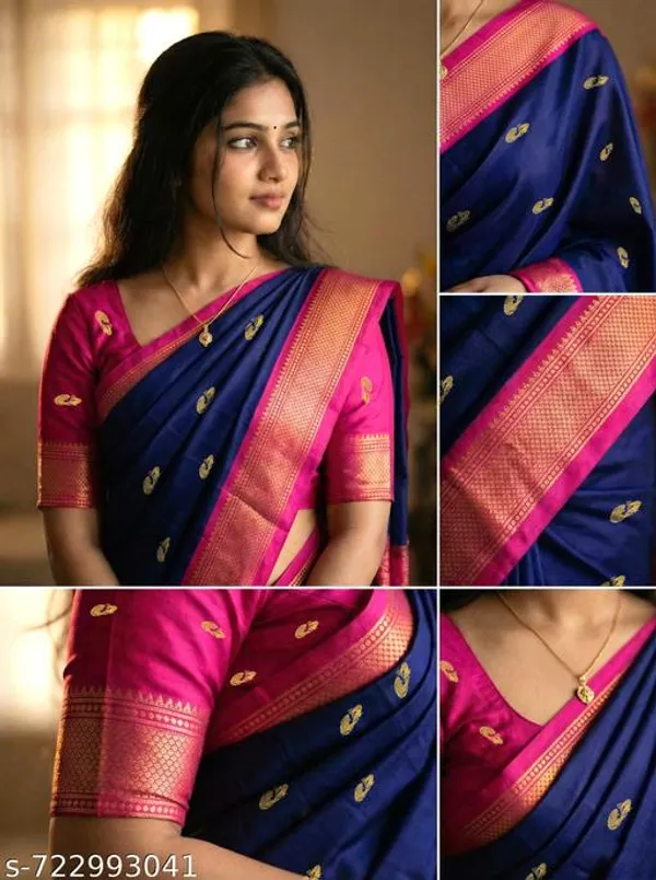 Blue_Sico_Silk_Paithani_Woven_Border_Designer_Pallu_Saree_For_Women