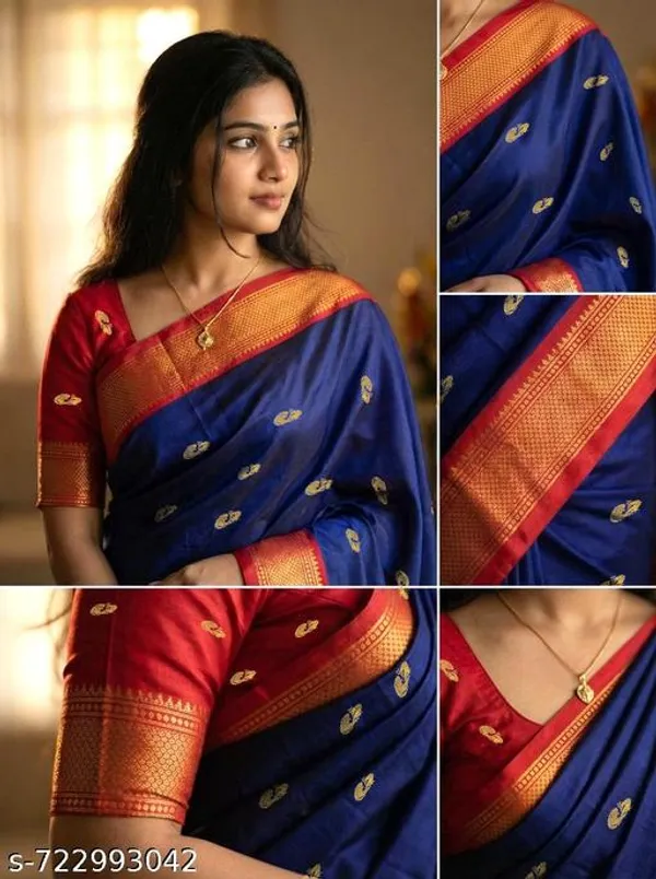 Blue_Sico_Silk_Paithani_Woven_Border_Designer_Pallu_Saree_For_Women