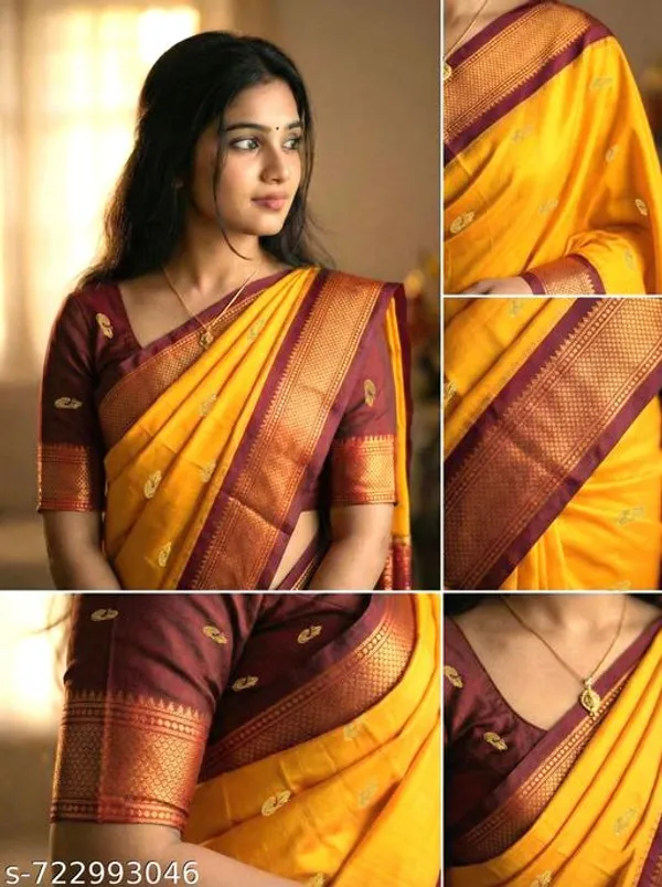 Yellow_Sico_Silk_Paithani_Woven_Border_Designer_Pallu_Saree_For_Women