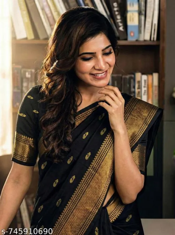Black_Sico_Silk_Paithani_Zari_Gold_Border_Saree_For_Women