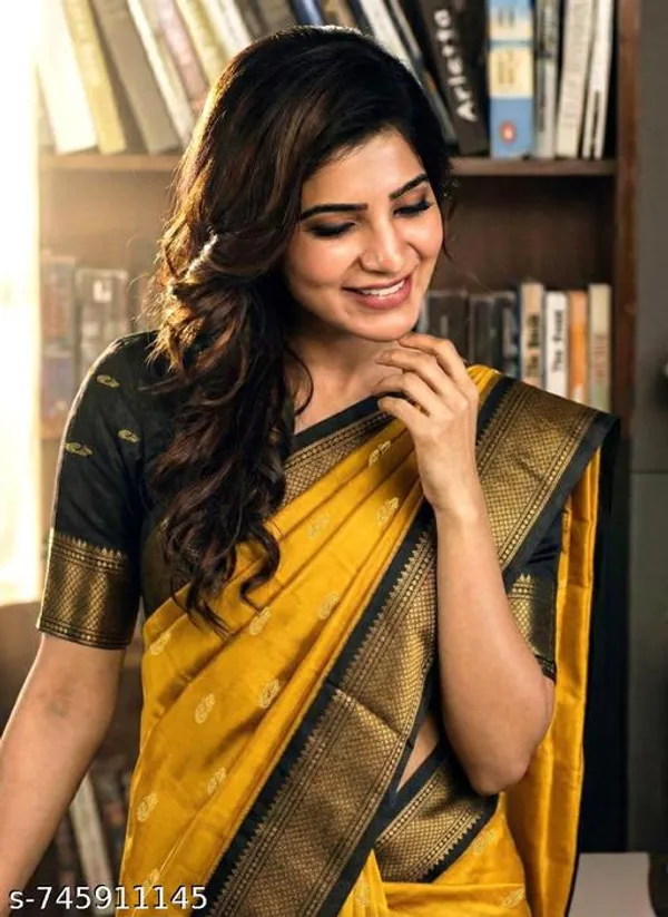 Yellow_Sico_Silk_Paithani_Zari_Border_Saree_For_Women