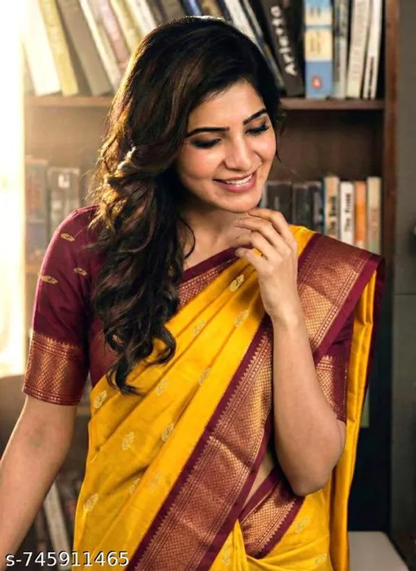 Yellow_Sico_Silk_Paithani_Zari_Border_Saree_For_Women