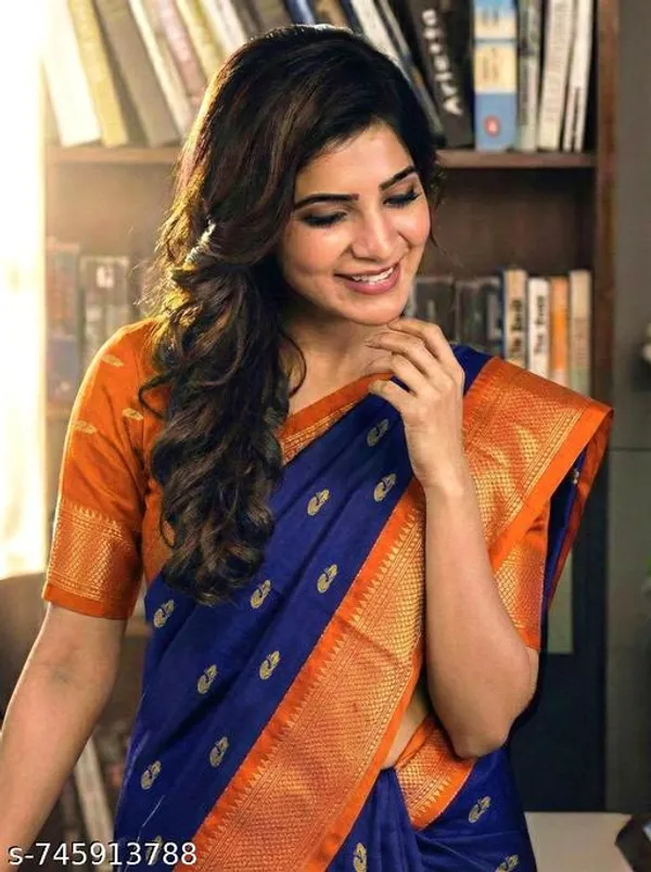 Blue_Sico_Silk_Paithani_Zari_Border_Saree_For_Women