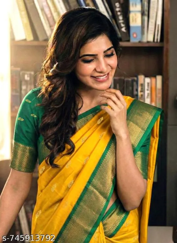 Yellow_Sico_Silk_Paithani_Zari_Border_Saree_For_Women