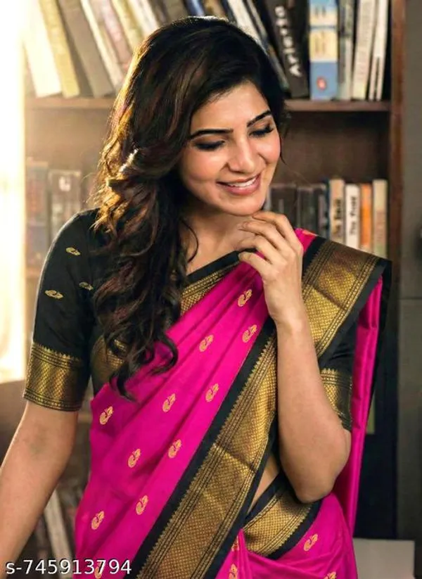 Pink_Sico_Silk_Paithani_Zari_Border_Saree_For_Women