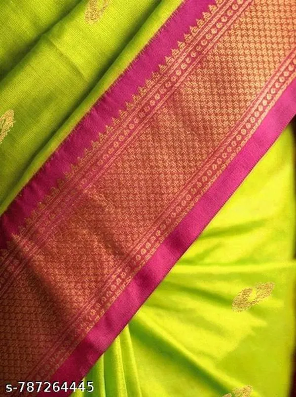 Lime_Sico_Silk_Paithani_Woven_Border_Designer_Pallu_Saree_For_Women