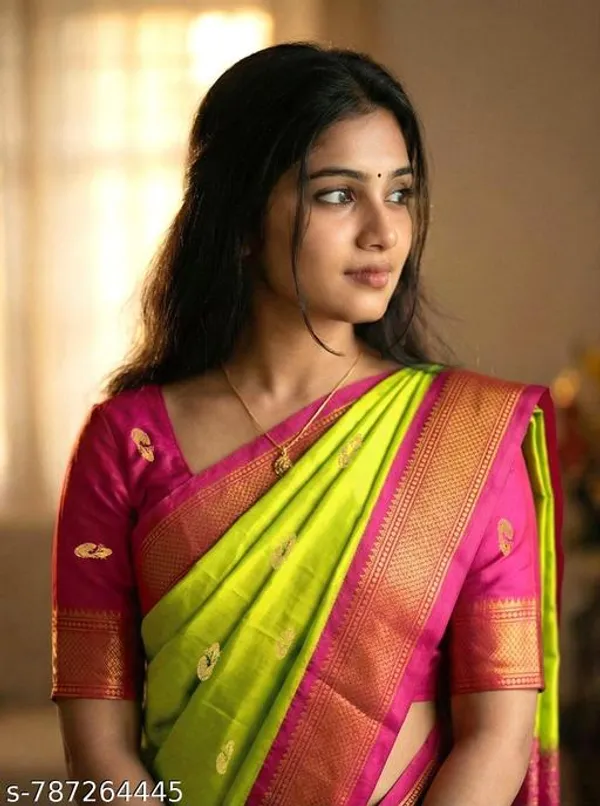 Lime_Sico_Silk_Paithani_Woven_Border_Designer_Pallu_Saree_For_Women